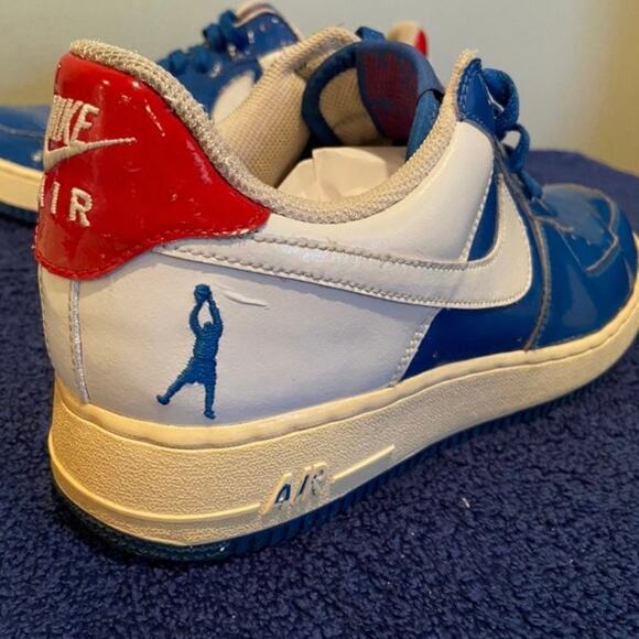 Nike Air Force One 1 2006 Men's 9 Low Sheed Blue And White Sneakers 306347-411 - Picture 5 of 12